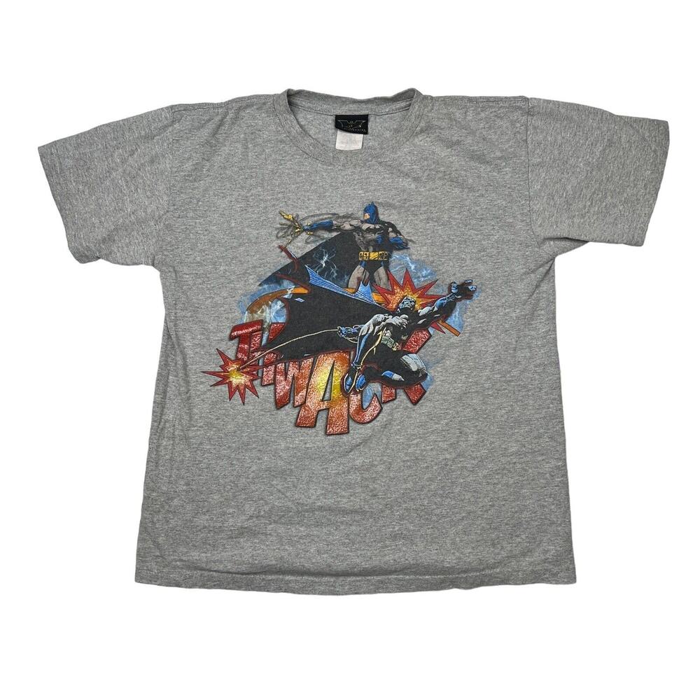 DC Comics Batman Begins 2005 Graphic Movie T-Shirt Gray Youth Large 12/14